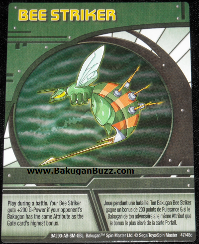 Bee Striker 47 48c Bakugan 1 48c Card Set